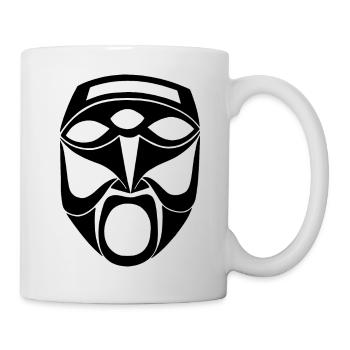 Maske Totem Weisheit Priester Weiser Mann - Tasse - Weiß - Rechts