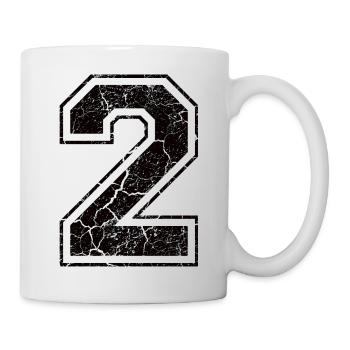 2 two zwei schwarz schwarz (uk) - Tasse - Weiß - Rechts
