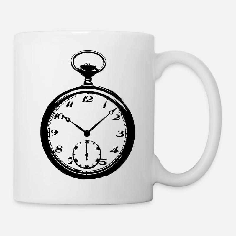 Taschenuhr Pocketwatch - Tasse - Weiß
