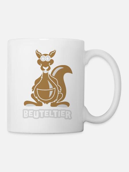 Känguru - Beuteltier - 2C - Tasse - Weiß