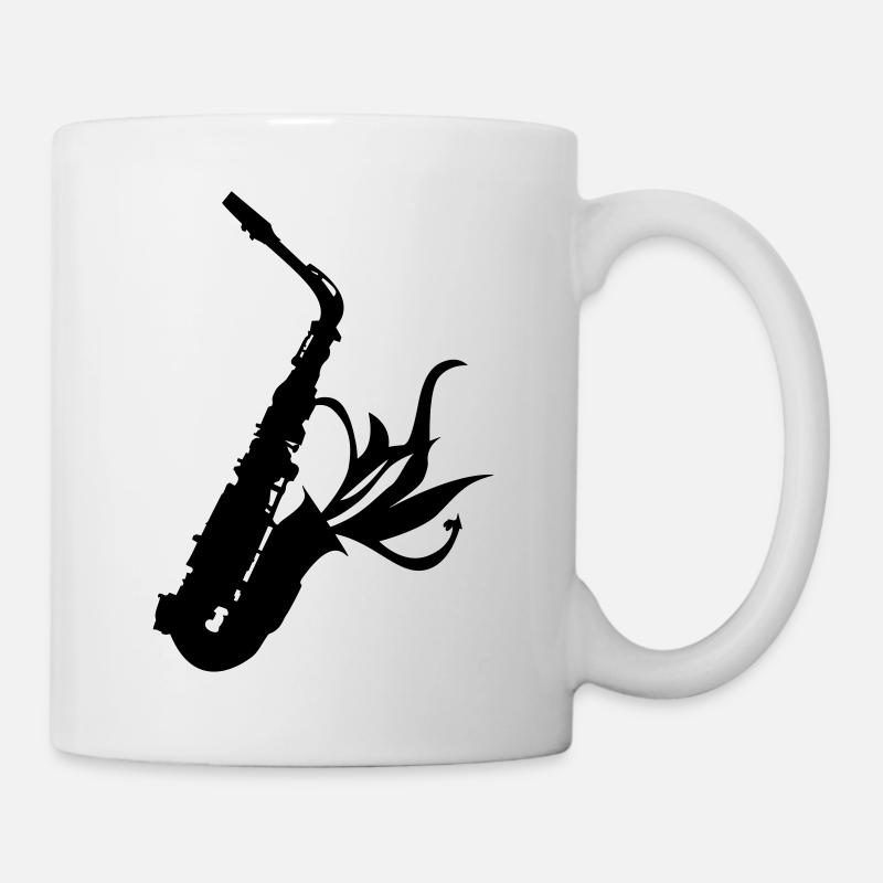 saxo saxophone jazz Saxophon saxofón musique music - Mug blanc - blanc