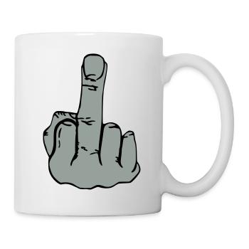 Doigt d'honneur - Mug blanc - blanc - Droite