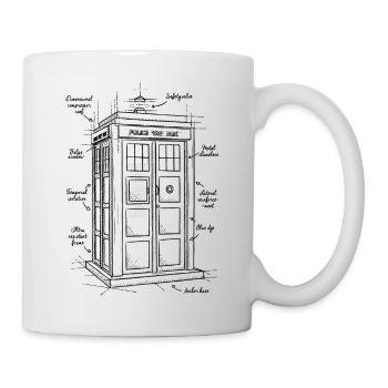 Time machine plan2 - Mug blanc - blanc - Droite