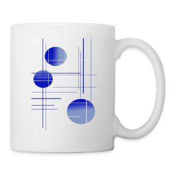 abstrait bleu - Mug blanc - blanc - Droite