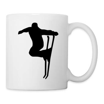 Ski, Skifahren, Skifahrer - Tasse - Weiß - Rechts