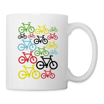 Bicycle colors colorful - Mug - white - Right