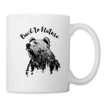 Bär sehnt sich nach Wald und Natur - Tasse - Weiß - Rechts