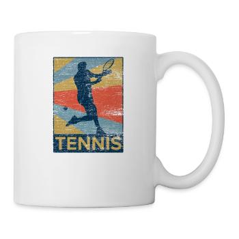 Tennis tennis de tennis tennis sport - Mug blanc - blanc - Droite