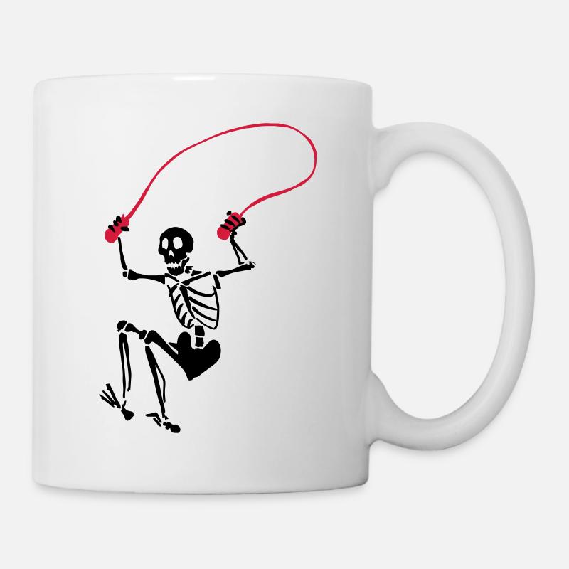 Squelette saute à la corde - Mug blanc - blanc