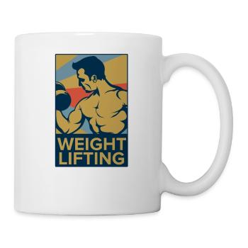 Gewichtheber Kraftsport Sport Hanteln Workout - Tasse - Weiß - Rechts