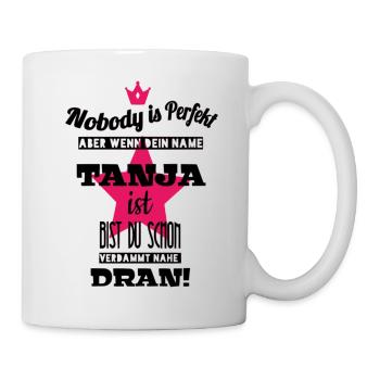 Tanja prénom nom idée de cadeau pour Tanja cool - Mug blanc - blanc - Droite