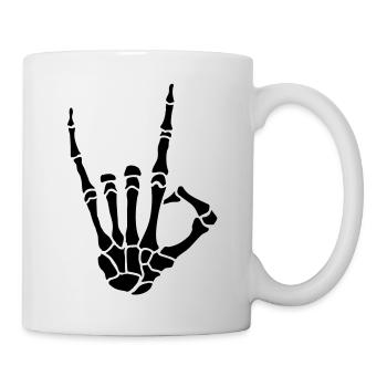 skelett_rock_1__f1 - Mug blanc - blanc - Droite