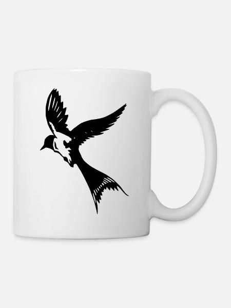 Hirondelle - Mug blanc - blanc