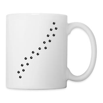 Animal tracks deer deer hoof traces - Mug - white - Right