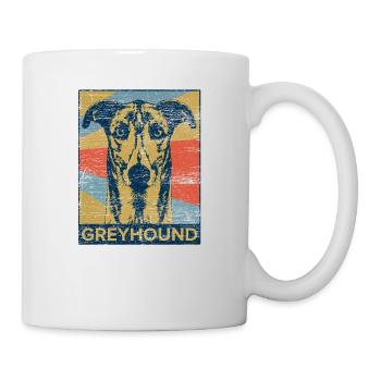 Windhund - Tasse - Weiß - Rechts