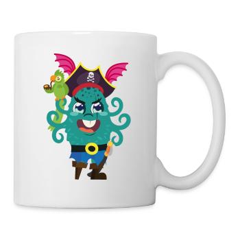 Piratenmonster - Tasse - Weiß - Rechts