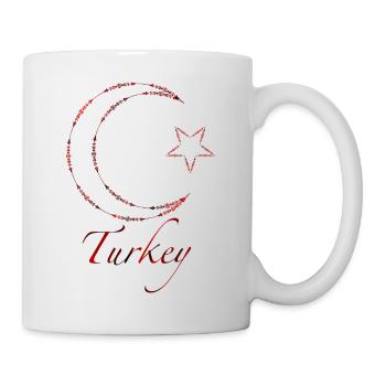 Croissant turc et étoile - Mug blanc - blanc - Droite