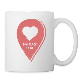 Standort | the place to be | Koordinaten eingeben - Tasse - Weiß - Rechts