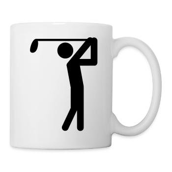 Golfer Symbol - Tasse - Weiß - Rechts