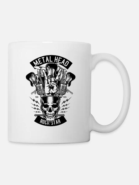 Heavy Metal Rock and Roll Rock Hard Rock Music - Mug - white