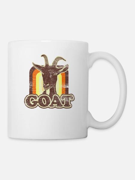 Ziege Retro Landwirtschaft Tier Bauer Bauernhof - Tasse - Weiß