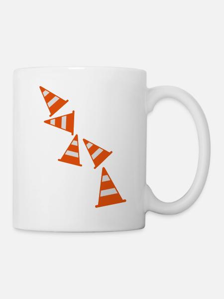 pylonen_kegel_1_f2 - Tasse - Weiß
