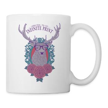 Hipster Hirsch - Tasse - Weiß - Rechts