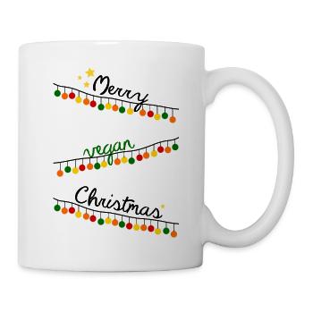 Joyeux Noël vegan / Joyeux Noël vegan - Mug blanc - blanc - Droite