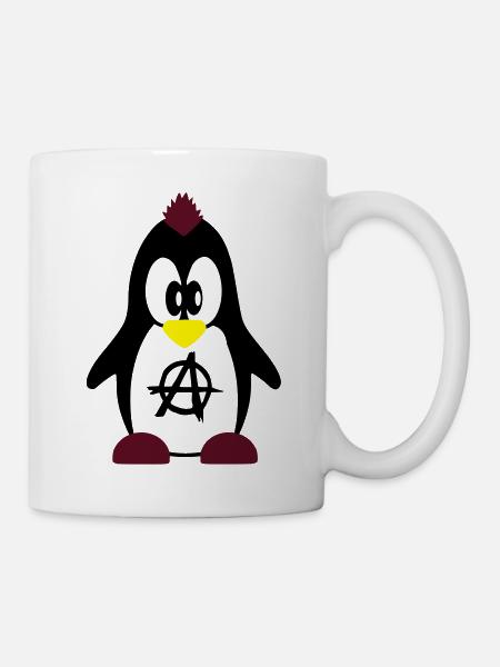 pingouin punk - Mug blanc - blanc