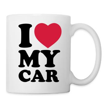 I love my car - Tasse - Weiß - Rechts