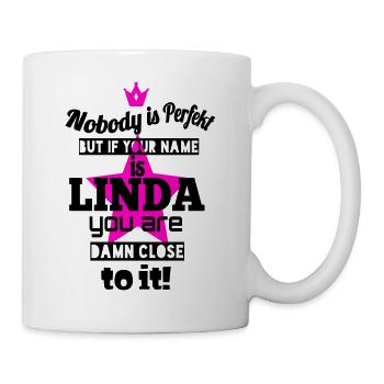 Vorname Linda geschenkidee super coole sprüche - Tasse - Weiß - Rechts
