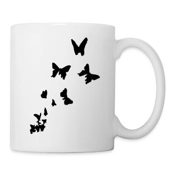 butterfly - schmetterlinge - Tasse - Weiß - Rechts