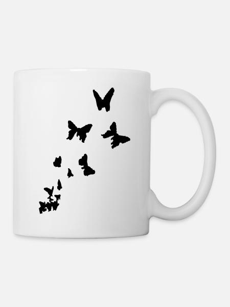papillon - papillons - Mug blanc - blanc