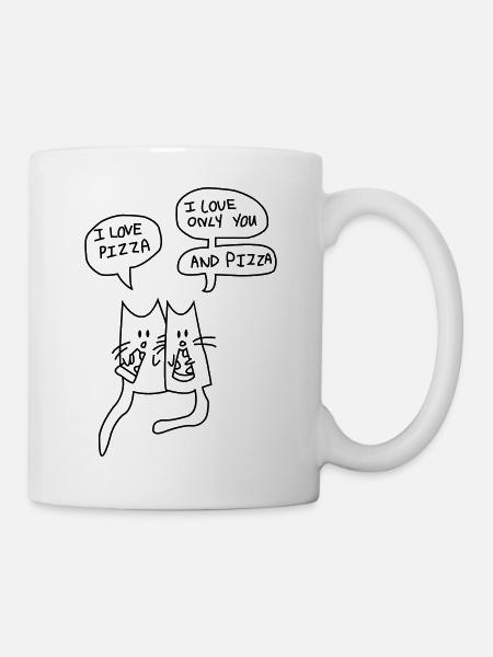 I LOVE PIZZA - Mug - white