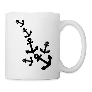 Anchor pattern line - Mug - white - Right