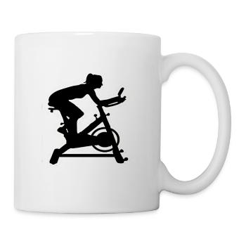 INDOOR CYCLING FITNESS COURSE WORKOUT SPIN SPORT GYM - Mug - white - Right