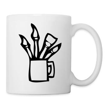 A cup full of brushes - Mug - white - Right