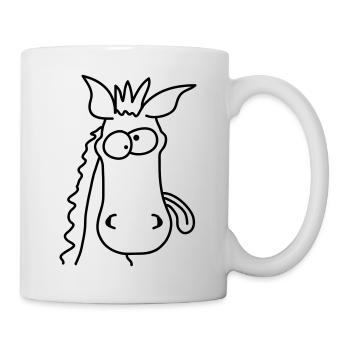 Funny Crazy Comic Horse - Mug - white - Right