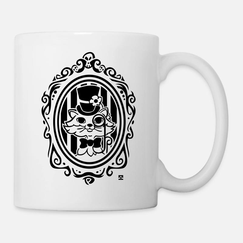 Chat style victorien - Mug blanc - blanc