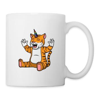 Tiger Einhorn - Tasse - Weiß - Rechts