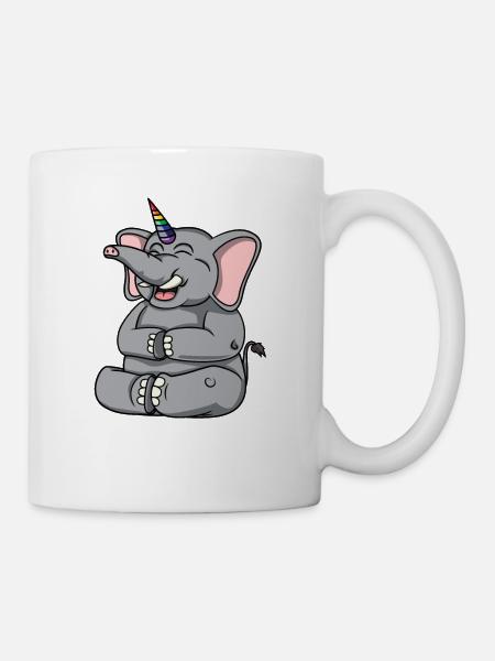 Elephant Unicorn - Mug - white