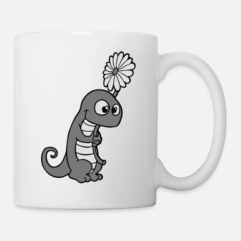 eidechse - Tasse - Weiß