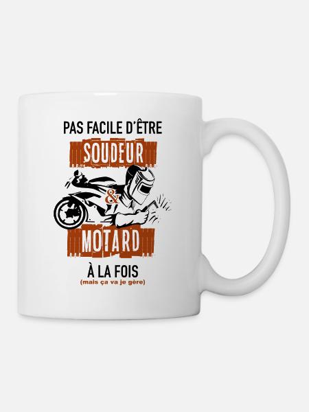 soudeur motard - Mug blanc - blanc