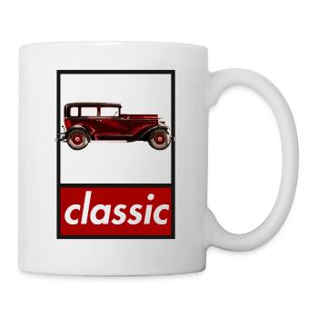 red classic car classic - Mug - white - Right