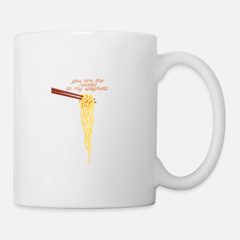 Spaghetti avec des baguettes - Mug blanc - blanc