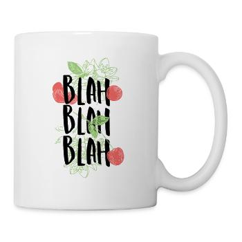 Idée cadeau fleurs et fleurs Blah Blah - Mug blanc - blanc - Droite