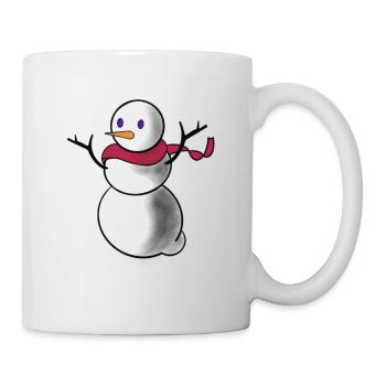 bonhomme de neige - Mug blanc - blanc - Droite
