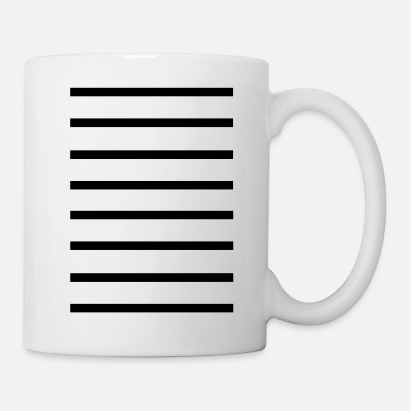 Linien - Tasse - Weiß