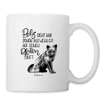 Fur only looks beautiful on his paws - Mug - white - Right