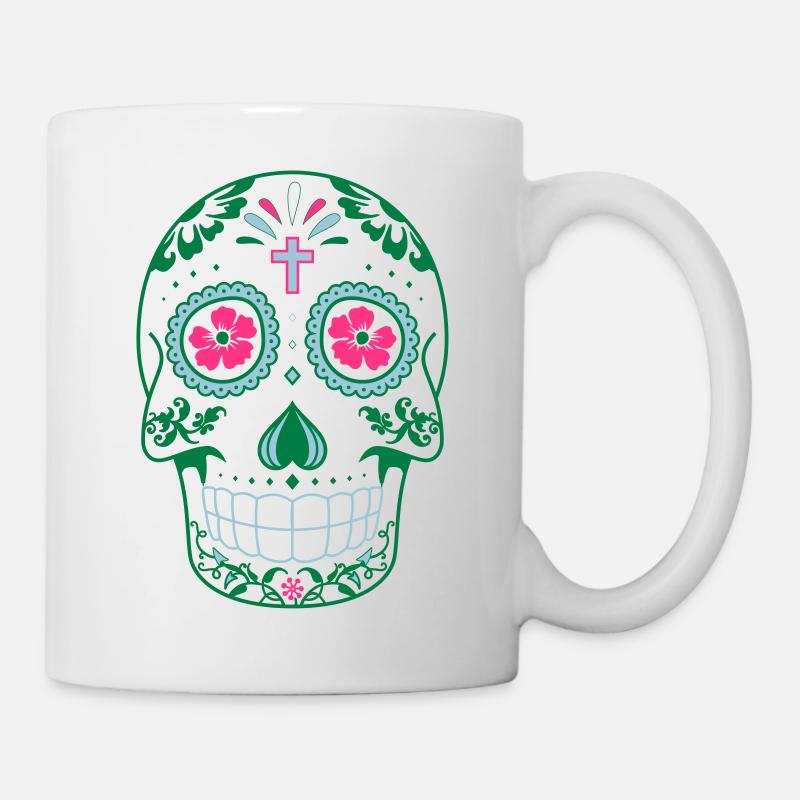 tete de mort mexicaine - Mug blanc - blanc